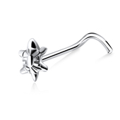 Turtle Shaped Silver Curved Nose Stud NSKB-86